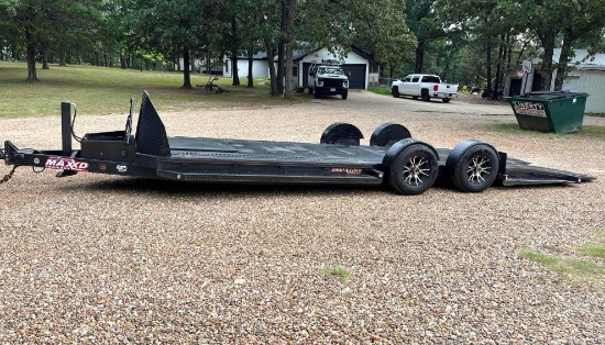 2018 Maxx D Air Ride Drop and Load Trailer - 24 ft - 10000 lb Winch - Comes with Title