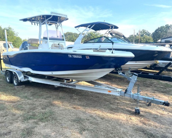 2018 Nauticstar Center Console Fishing Boat with Tartar Roof - 23 ft - Comes with Title for Boat,