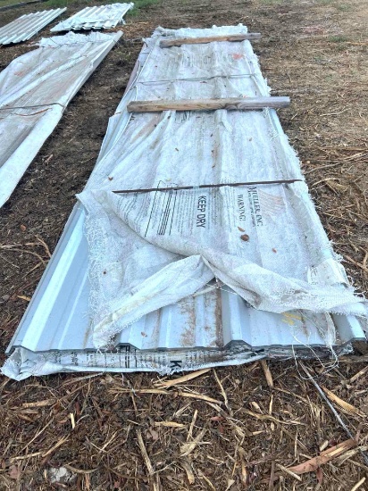 Galvanized R-Panel - 24 pieces are 12 ft 11 in - 12 pieces are 14 ft 10 in - 36 Total Pieces - New