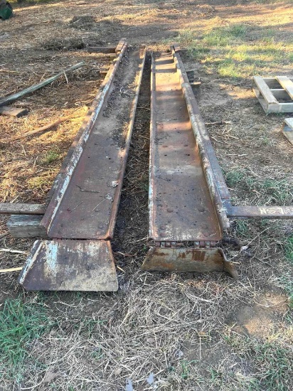 Set of Heavy Duty Metal Ramps from Car Lift in Downtown Denison, Texas