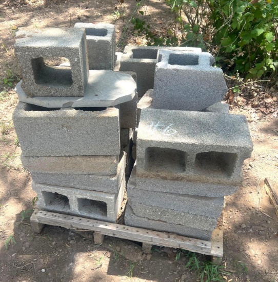 Pallet of Misc. Cinderblocks