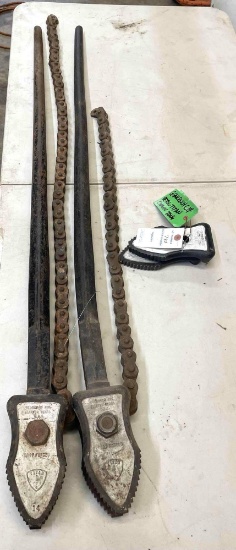 Lot of 2 Chain Tongs