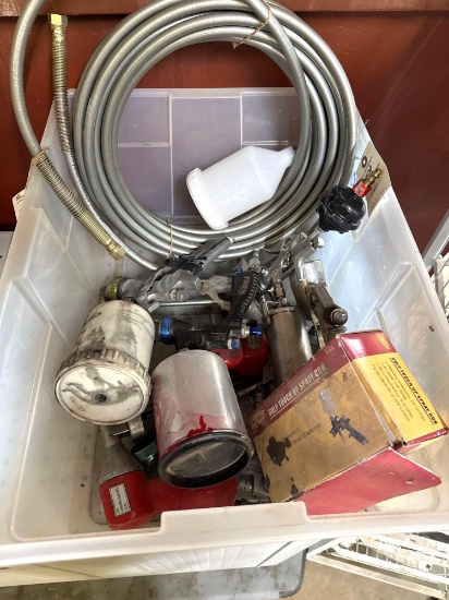 Tub of Misc. Paint Sprayers