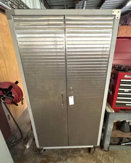 Metal Cabinet with Misc. Items