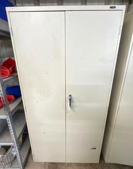 Storage Cabinet with 1 ton Arbor Press, 5 inch Grinder, Best Top Tire Cover, and Rixon Security L...