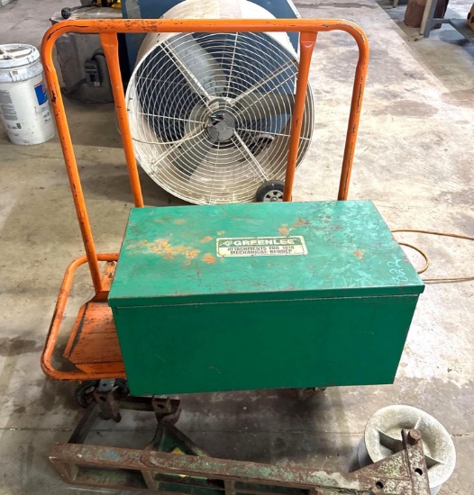 Greenlee 1818 Tugger with Warehouse Cart - Works