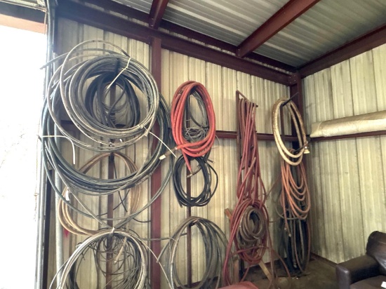 Lot of Misc. Cable, Water Hose, etc.