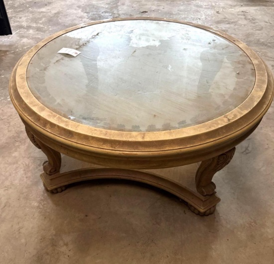 Round Coffee Table with Glass