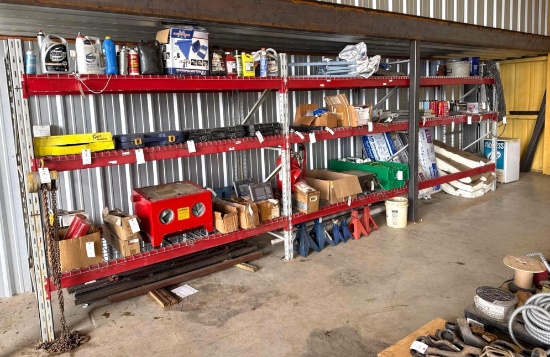 Lot of 3 Sections of Pallet Racking - Each Section is 4x8x7 ft - Contents on Racking Not Included