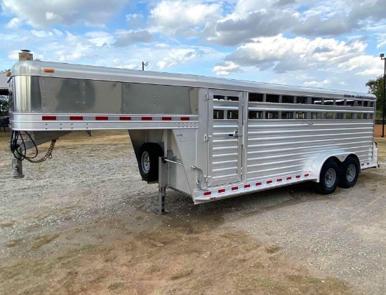 2022 Elite Gooseneck Stock Trailer - 7 x 20 foot - New - Comes with Title