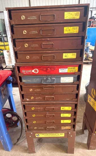 Nut and Bolt Bin with Contents
