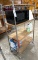 Microwave and Cart with Contents