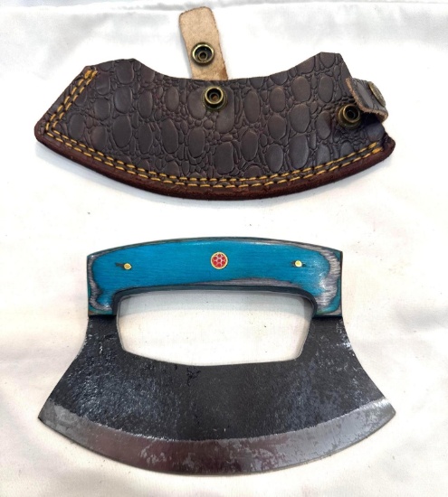 Custom Handmade Knife with Leather Scabbard