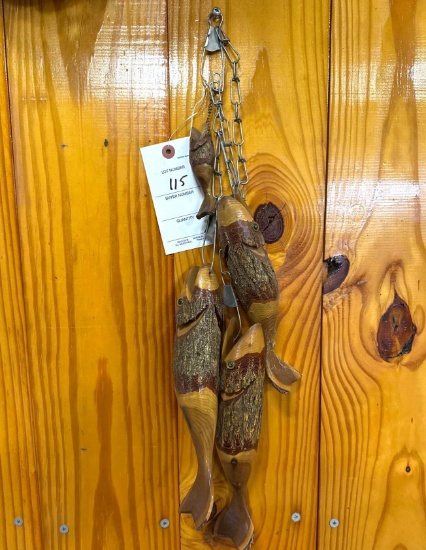 Hand Carved Lures on Stringer