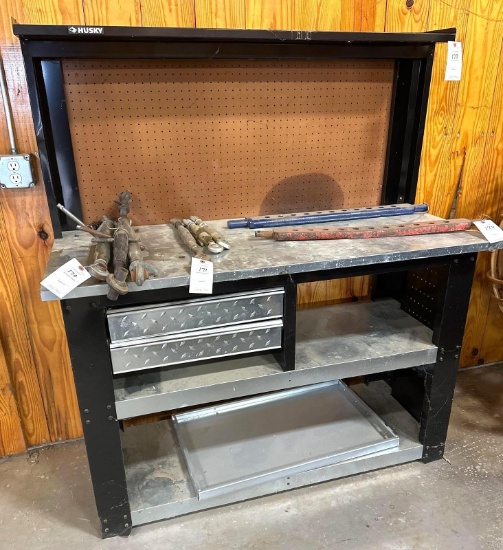 Husky 48 inch Metal Top Workstation - Contents on top not included