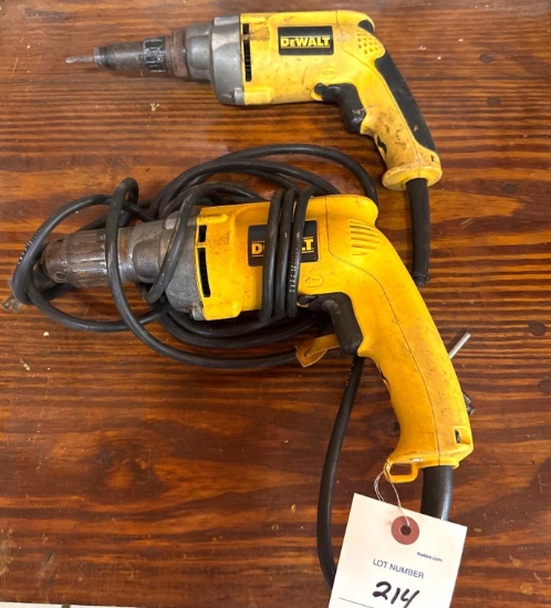 Lot of 2 DeWalt Tools: Screw Driver and Drill - Both Work