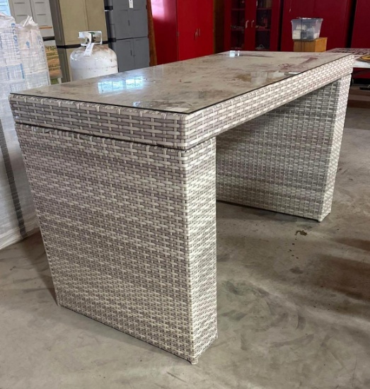 Patio Table with Glass Top