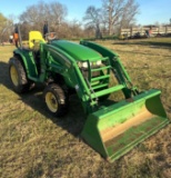 John Deere 3120 Diesel Tractor with 300 CX Front Loader MFWD - Hydrostatic - 1216 hours - Runs and