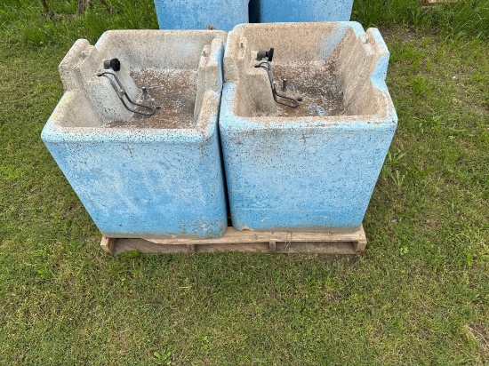 2 Concrete Self Waters for Livestock