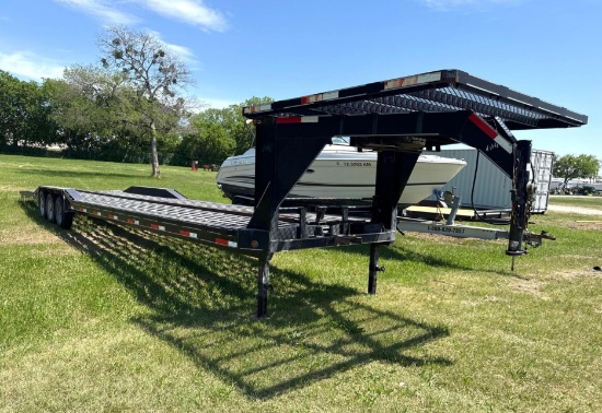 2007 Park 40 ft Gooseneck Trailer with Top Deck Over - Comes with Title