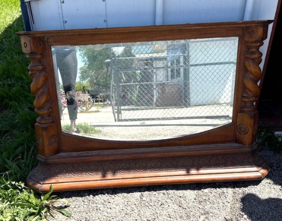 Vintage Wooden Mirror