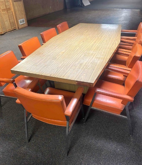 Conference Table with 9 Chairs