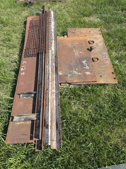 Pile of Misc. Plate Steel, Angle Iron, Gooseneck Plate, etc.