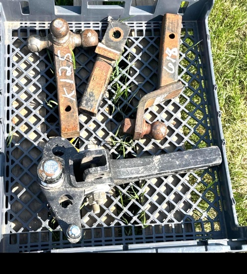 Crate of Misc. Receiver Hitches