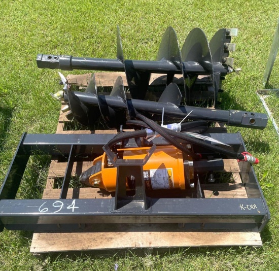 Wolverine Skid Steer Auger with 2 Bits - New