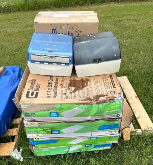 Pallet of Misc. Motion Sensing Paper Dispenser, Sanitizer Items