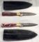 2 Custom Damascus Knives Made by MHS Cutlery