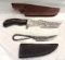 2 Custom Damascus Knives Made by MHS Cutlery