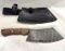 Custom Damascus Meat Cleaver Knife Made by MHS Cutlery