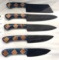 Set of 5 Custom Kitchen Knives by MHS cutlery