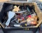 Tote of Misc. Tools: Screwdrivers, Pliers, etc.