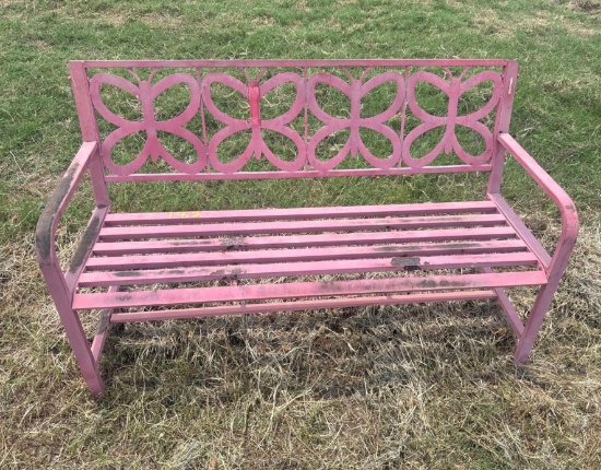 Pink Butterfly Bench