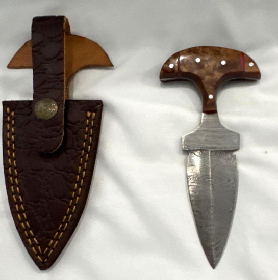 Custom Damascus Knife Made by MHS Cutlery