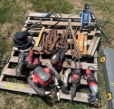 Pallet of Misc. Tools: Grinders, Sanders, Jacks, etc.