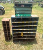 Lot of 3 Misc. Size Nut Bolt Bins