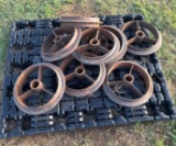 Pallet of Metal Packing Wheels