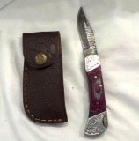 Custom Damascus Knife Made by MHS Cutlery