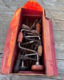 Small Toolbox with Antique Drills and Bits