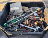 Tote of Misc. Tools: Sockets, Screwdrivers, Wrenches, etc.