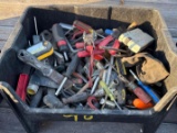 Tote of Misc. Tools: Wire Strippers, Screwdrivers, Sockets, etc.