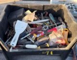 Tote of Misc. Tools: Screwdrivers, Pliers, etc.