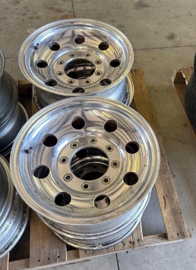 Set of 5 Polished Aluminum 8-Lug Rims | Cars & Vehicles Cars Car Parts ...