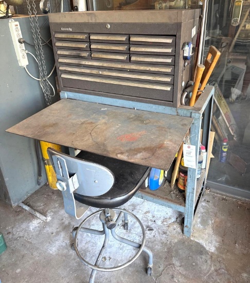 Kennedy Toolbox on Stand w/ Tools & Accessories | Heavy Construction ...