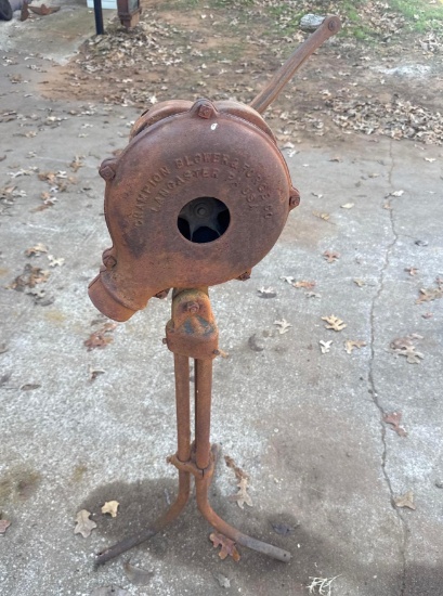 Vintage Champion Forge Blower on Stand