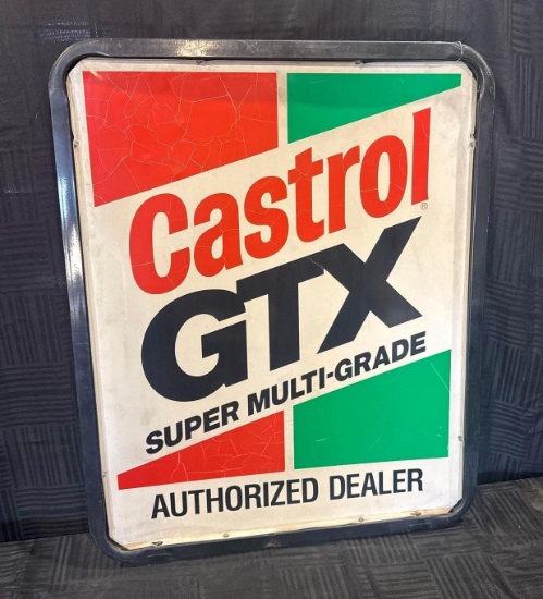 Castrol GTX Double-Sided Automotive Advertising Sign - 25" x 31"