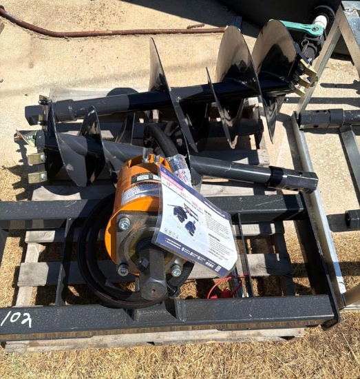 Wolverine Skid Steer Hydraulic Auger Drive - 12 in. & 18 in. Auger Bits - Model ADB-13-1218R - New